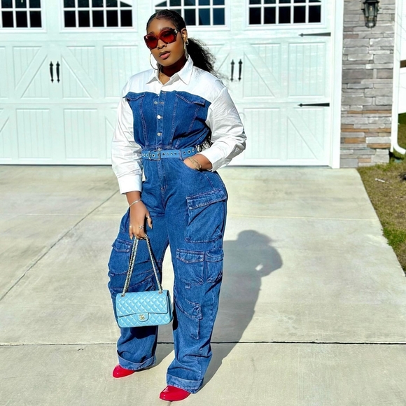 Fashion nova denim jumpsuit - Picture 11 of 13